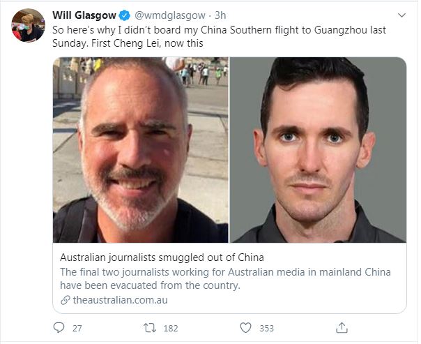Australian Reporters Removed from China due to Diplomatic Standoff