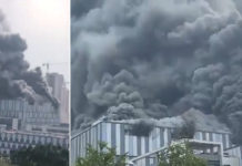 fire breaks out in Huawei 5G