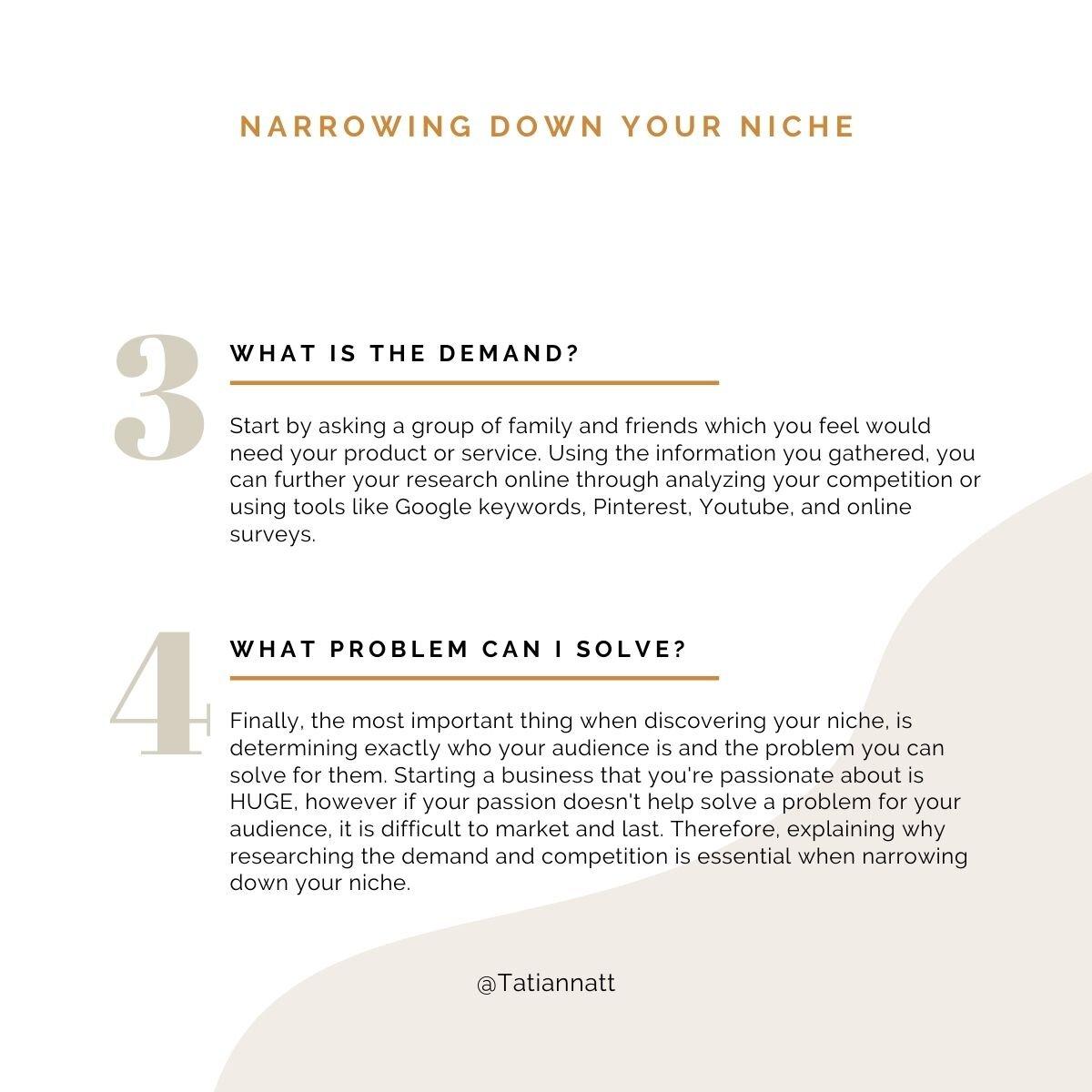 Evaluating Market​ Demand Within​ a Narrow Niche