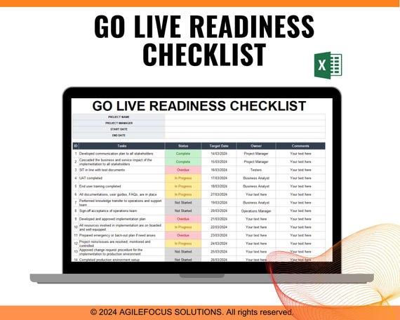 Test, measure,⁣ and‍ finalize your⁢ go live ⁣checklist with contingency plans